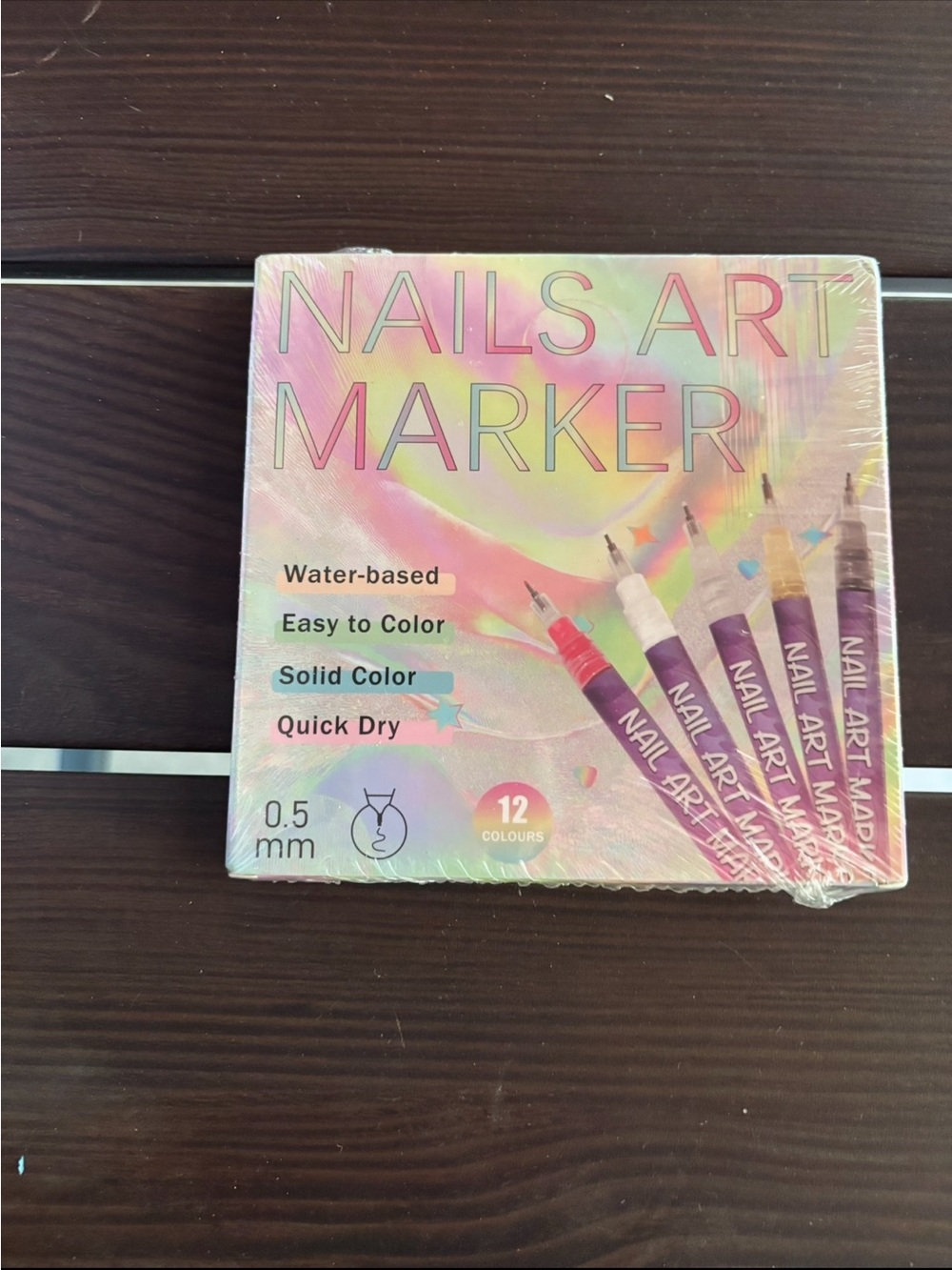 Source Unknown Nails Art Marker Set - Purple, Pink, White, Red